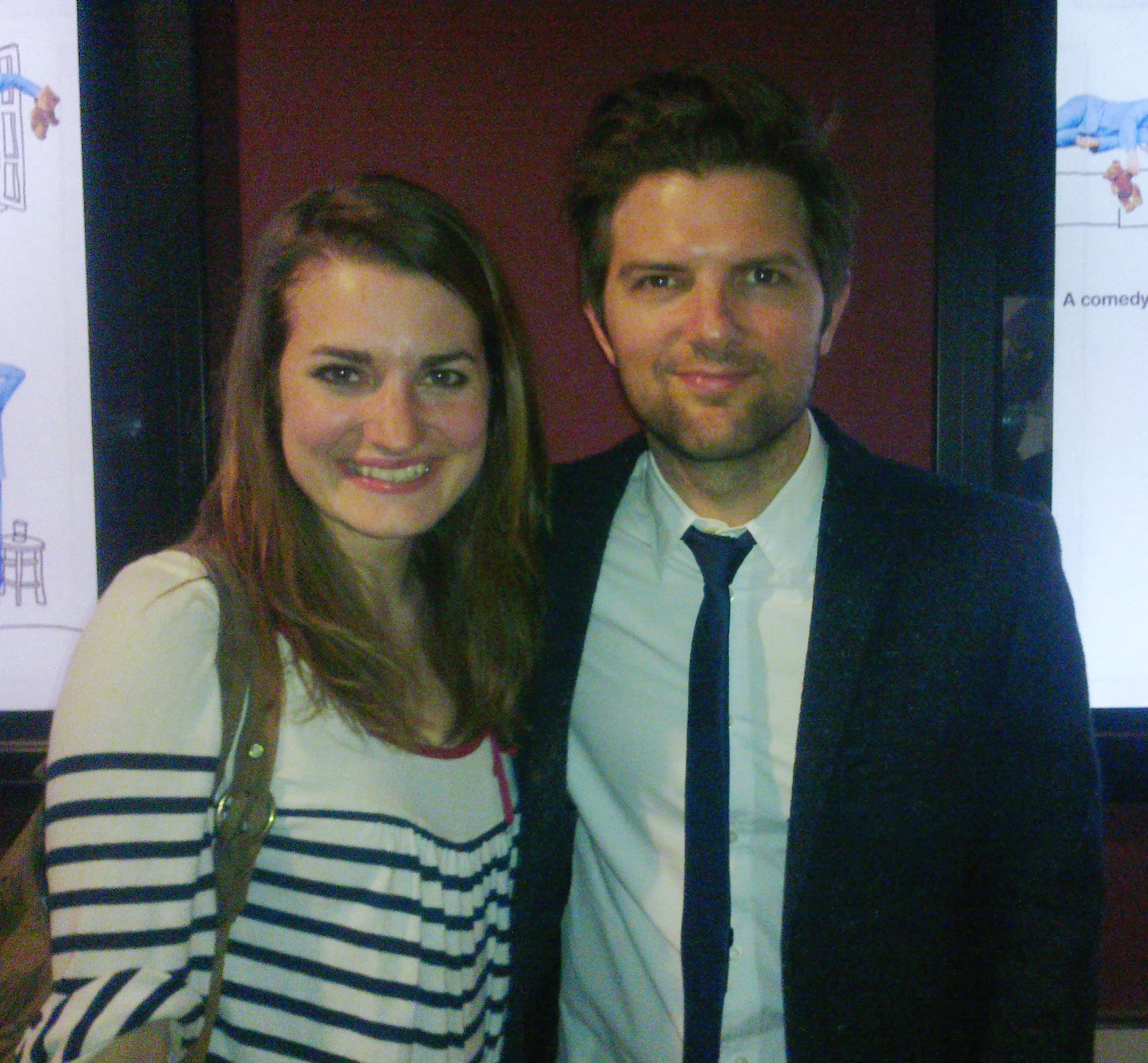 Andrea with Adam Scott at Sundance Film Festival, London 2013