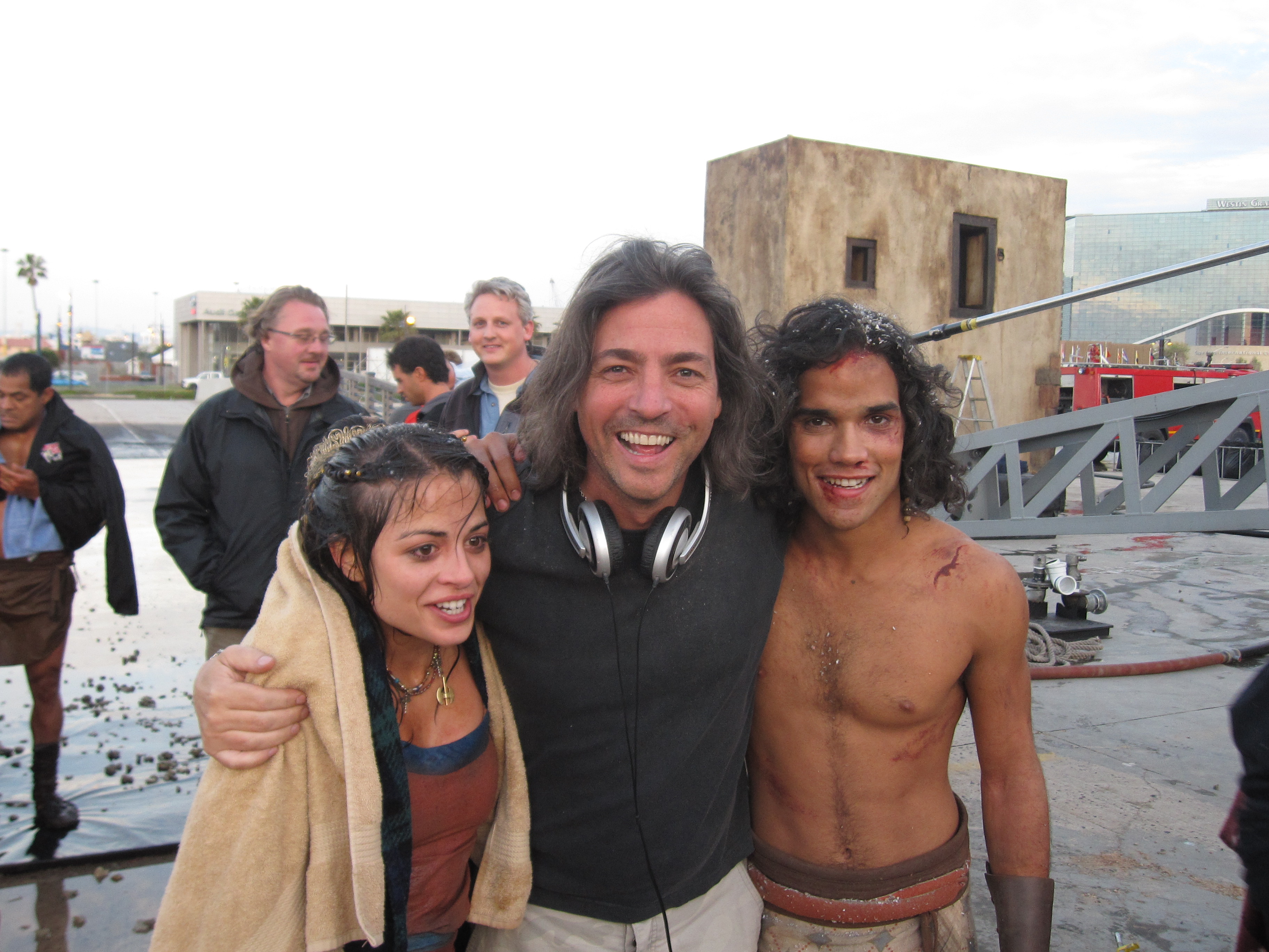 Tony Mitchell with Stepahnie Leonidas & Reece Ritchie on Atlantis