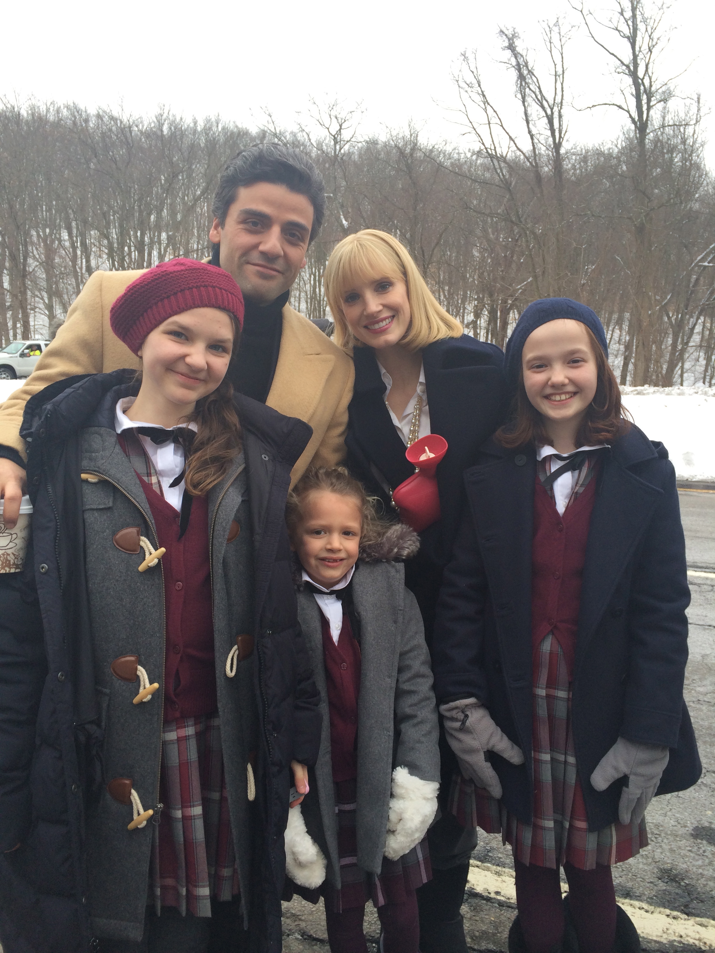 Morales Family - A MOST VIOLENT YEAR Oscar Isaac, Jessica Chastain, Daisy Tahan, Giselle Eisenberg, Taylor Richardson