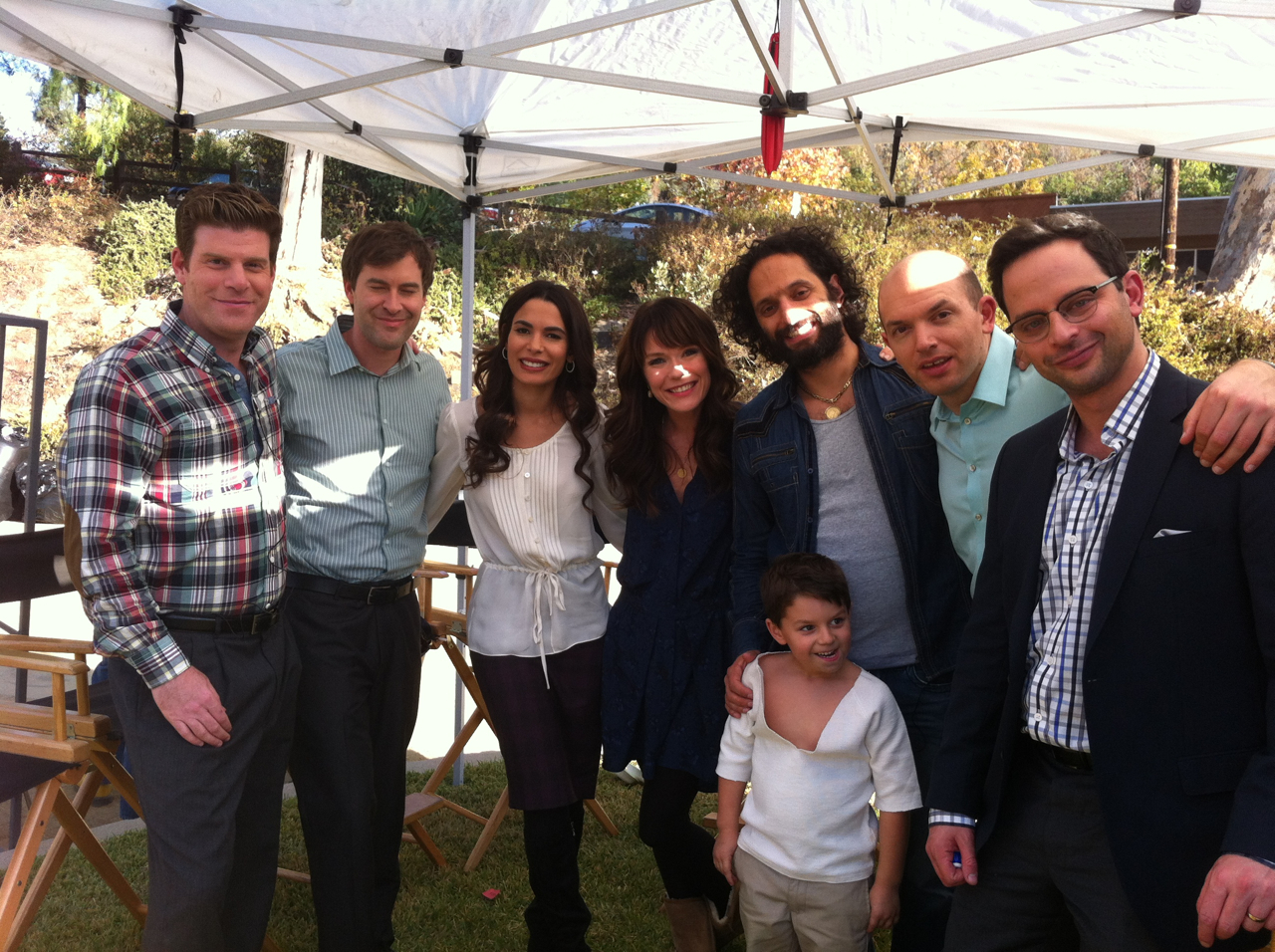 Adam and the cast of The League