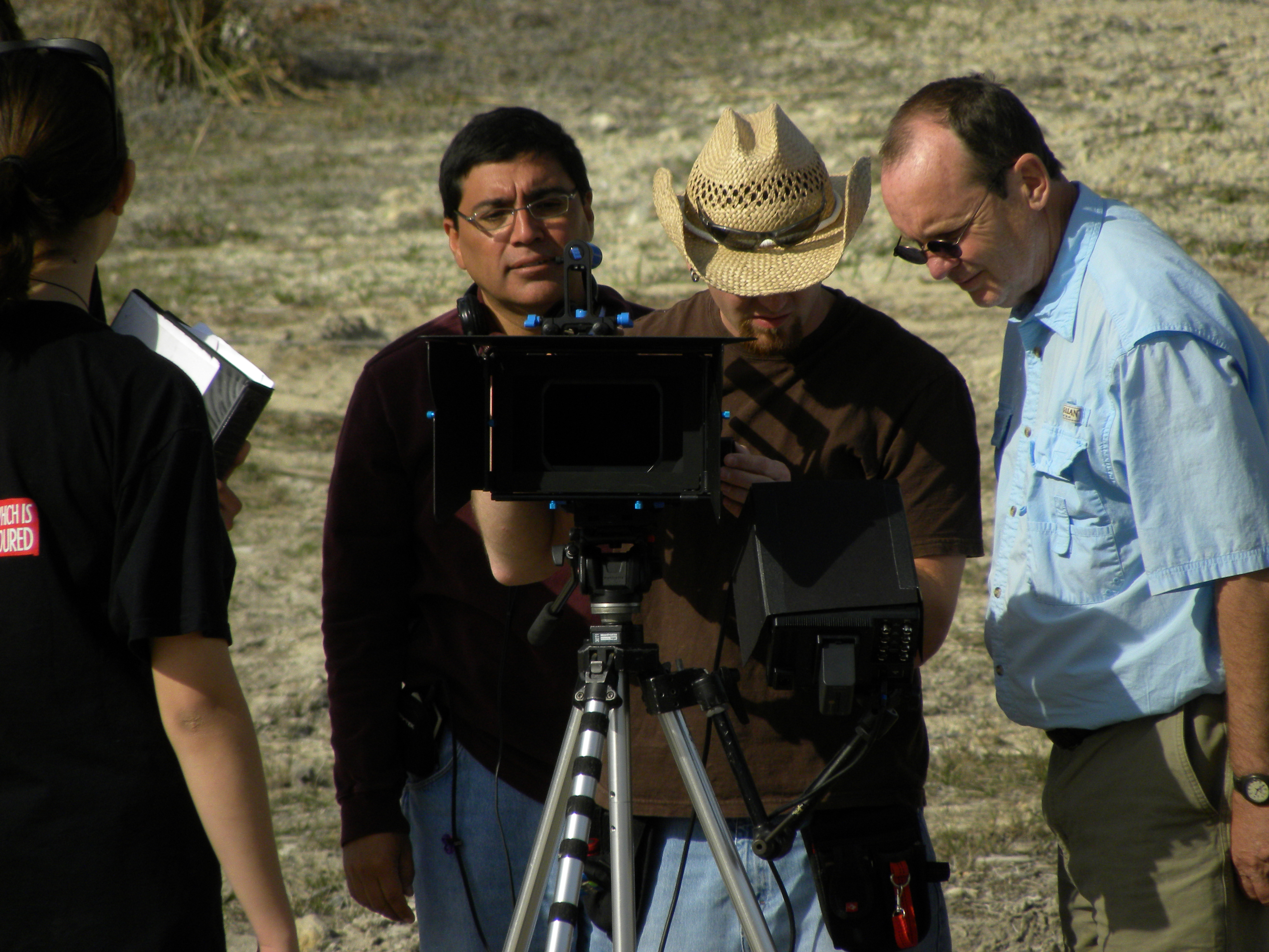 On exterior set with DP John Dyer and AC Dustin Wenger.