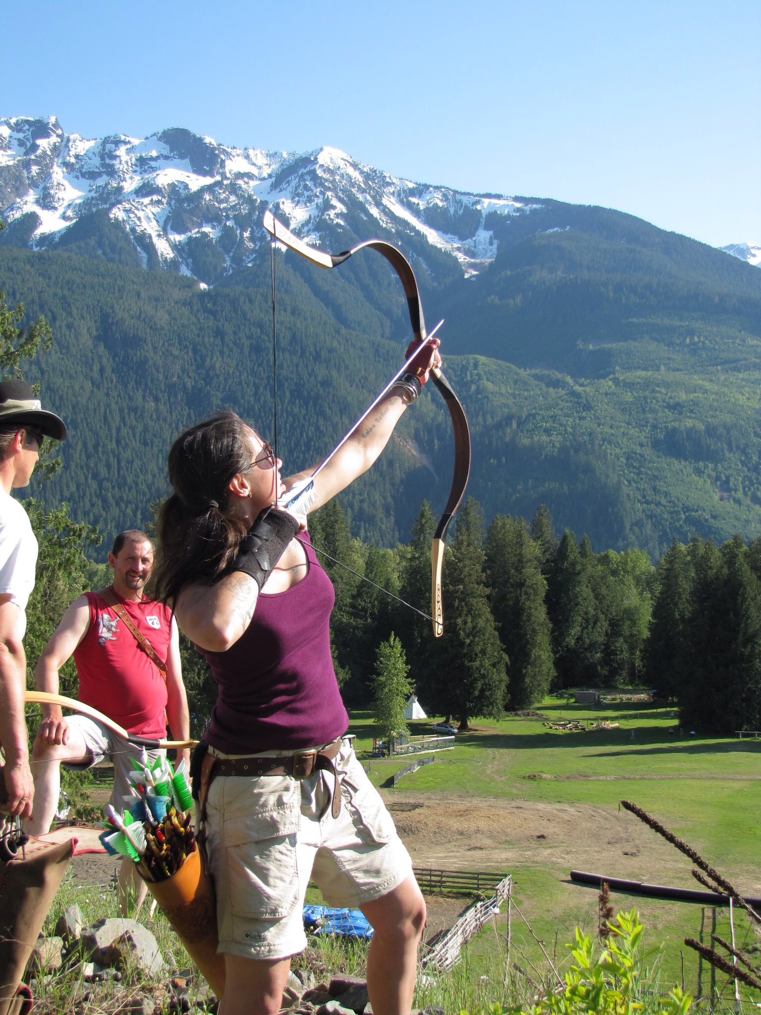 Patricia at International Horseback Archery Competition 2010, Pemberton, BC, Canada