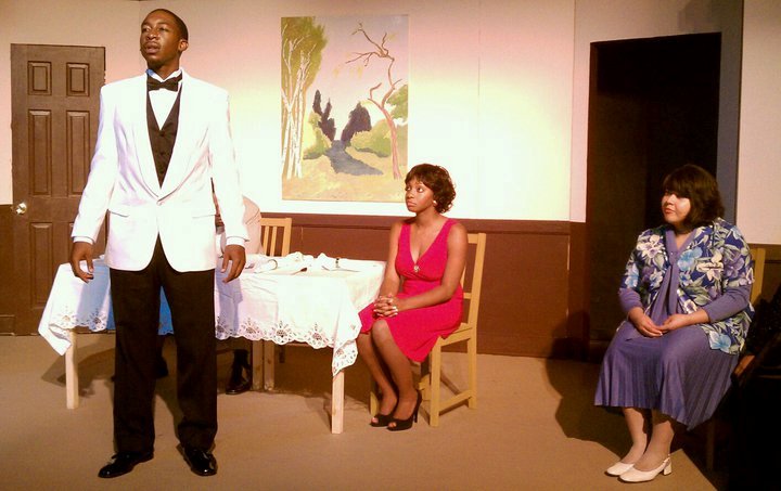 Still of Amechi Okocha, Kim Roberts and Gloria Lopez in The Dinner Party (2011)