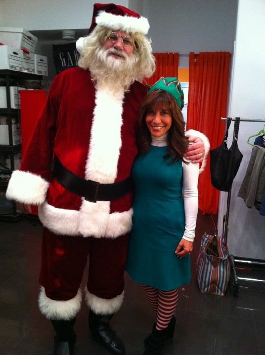 As Santa with Lisa Lillian on Hungry Girl Show
