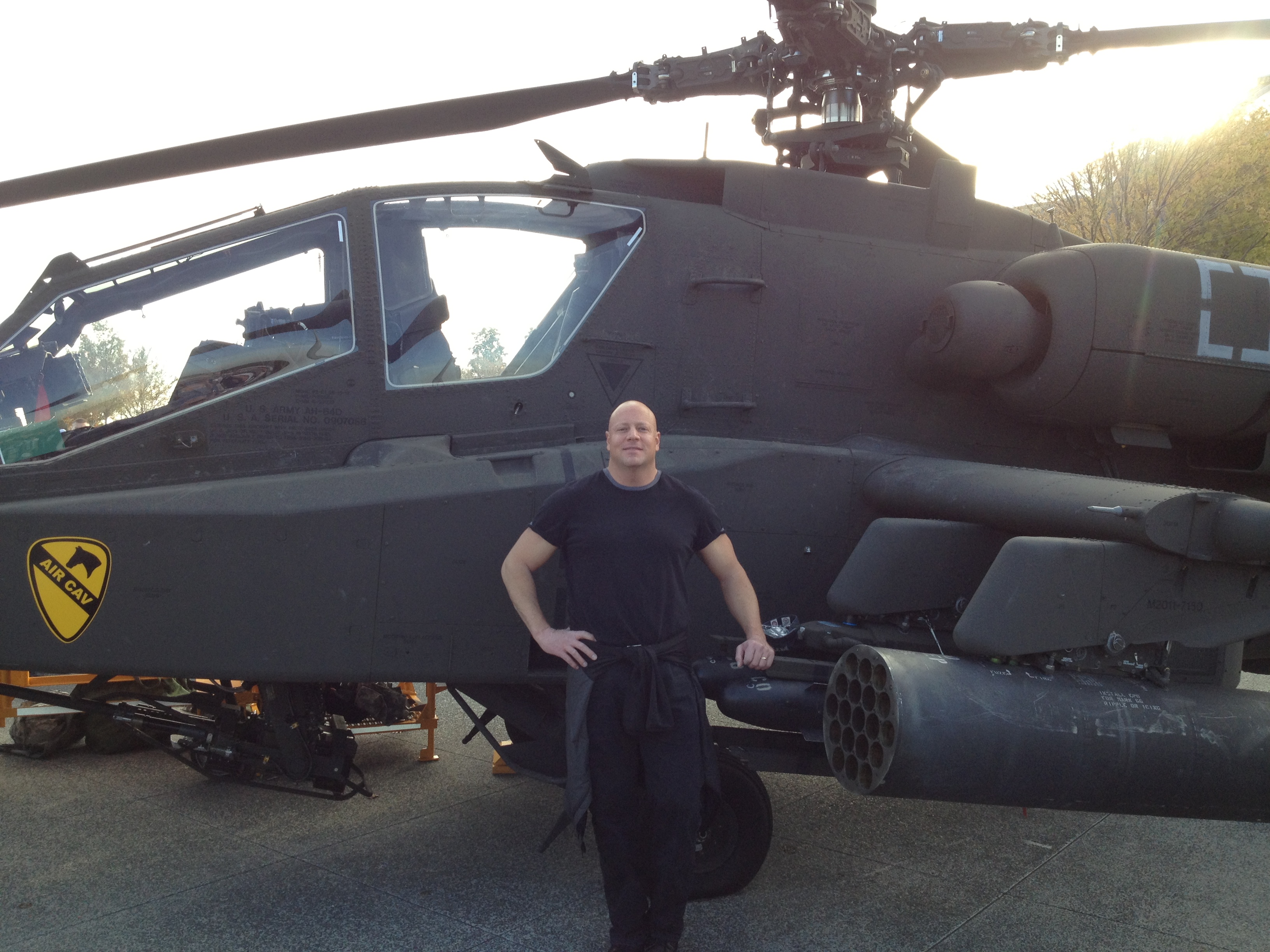 Robert Bates DDS with Attack Helicopter