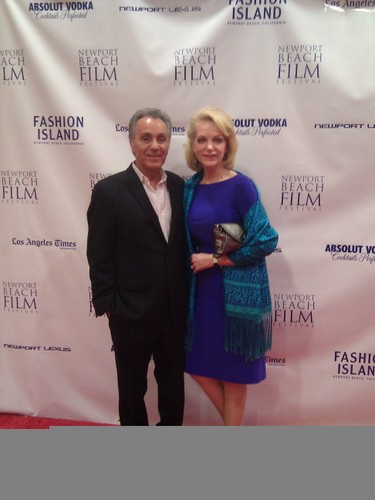Lynne Alana Delaney and Ruben Roberto Gomez at the Newport Beach Film Festival for the Screening of her film 'Vibrations'