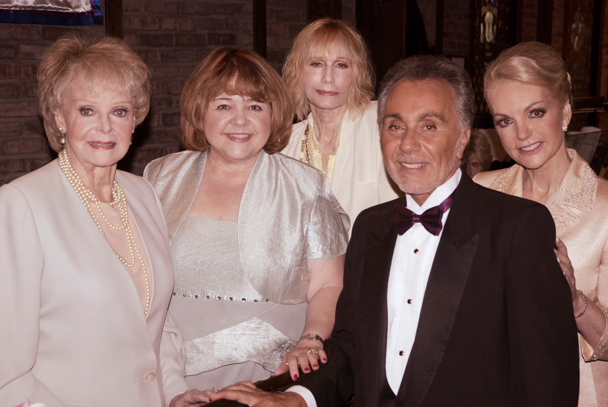 With June Lockhart, Patrika Darbo, Sally Kellerman and Ruben Roberto Gomez on the set of The Remake July 2014