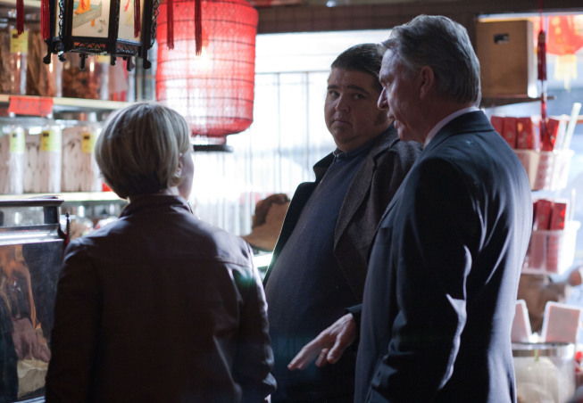 Still of Sam Neill, Jorge Garcia and Sarah Jones in Alcatraz (2012)