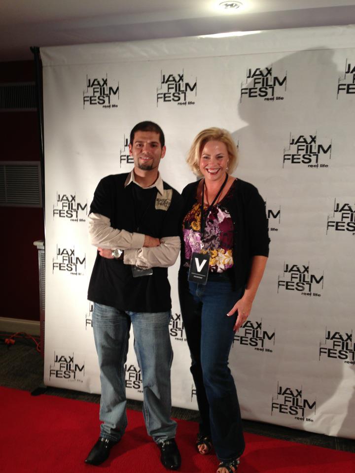 Luis Costa Jr volunteering his time at the Jacksonville Film Fest.