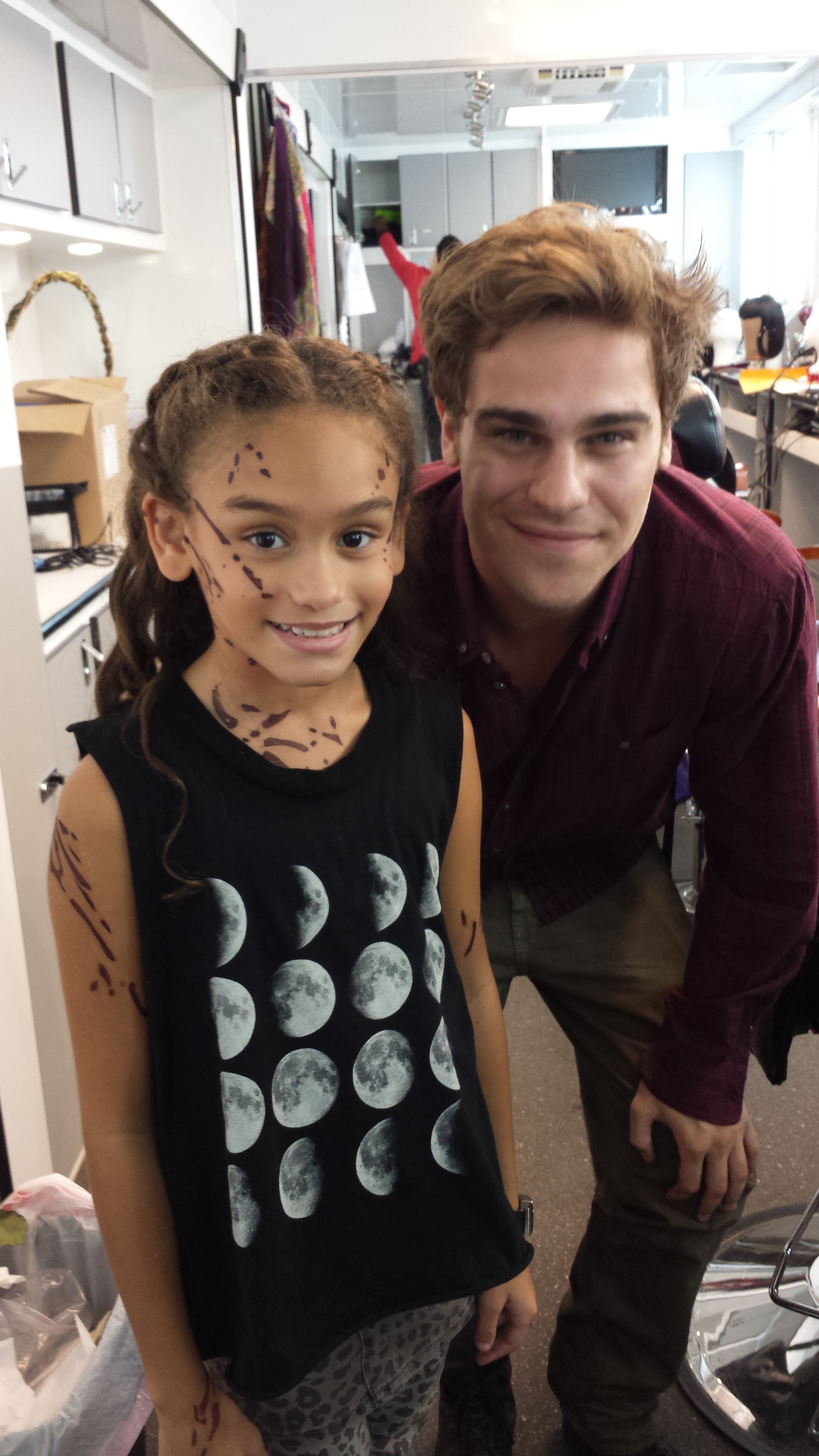 Summer Parker and Grey Damon on set of CW StarCrossed