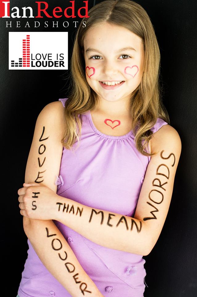 LOVE IS LOUDER Anti-Bullying Photo Campaign for The Kids Help Phone