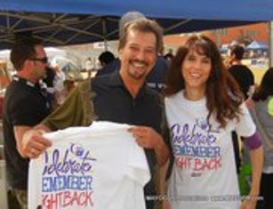 Roland G. Ludlow & actress Marina Anderson at the 2011 Relay for Life, Hollywood, CA