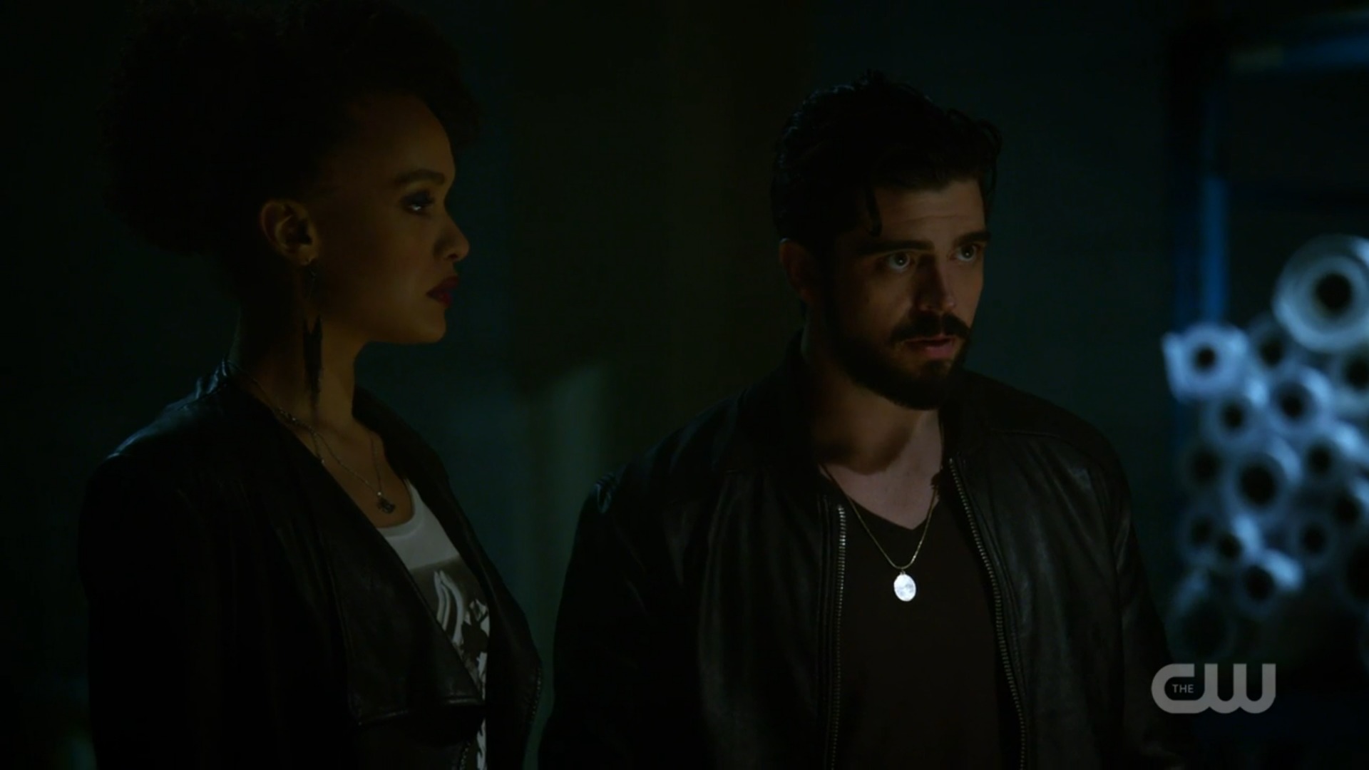 Micah Parker and Britne Oldford in The Flash