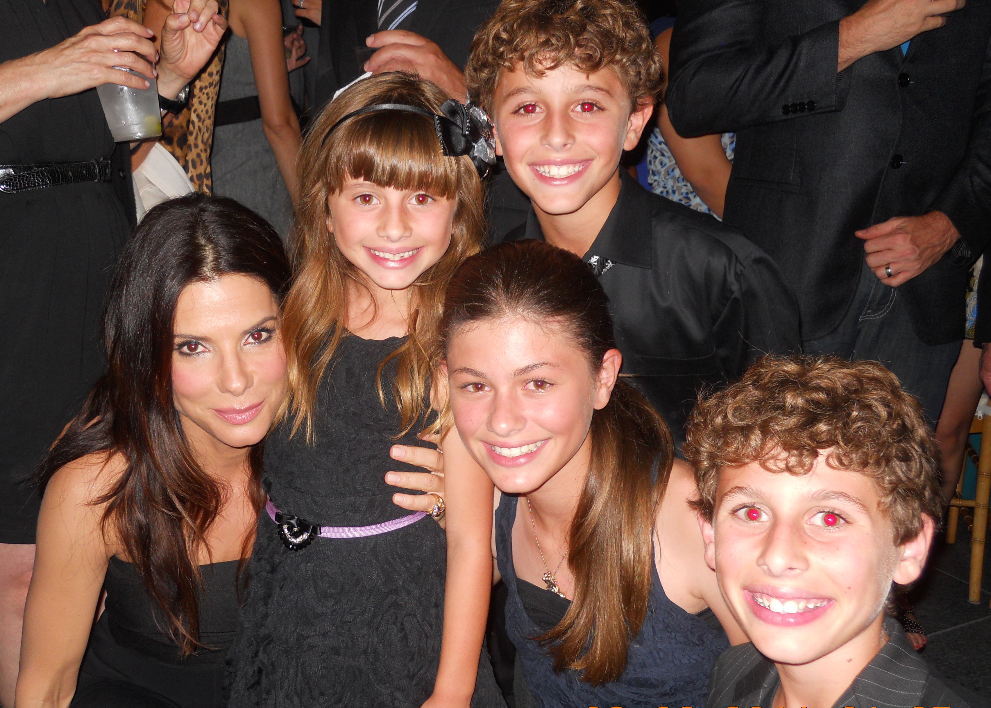 Sandra Bullock, Sydney Rouviere, Koby Rouviere, Taylor Rouviere and Zack Rouviere, Change-Up Premiere (2011)
