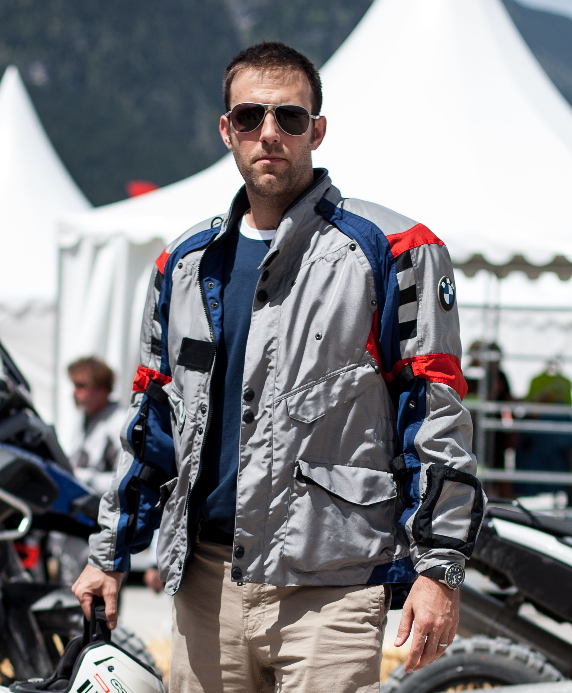 Ryan Pyle at the BMW Motorrad event in Garmisch, Germany in July 2014.