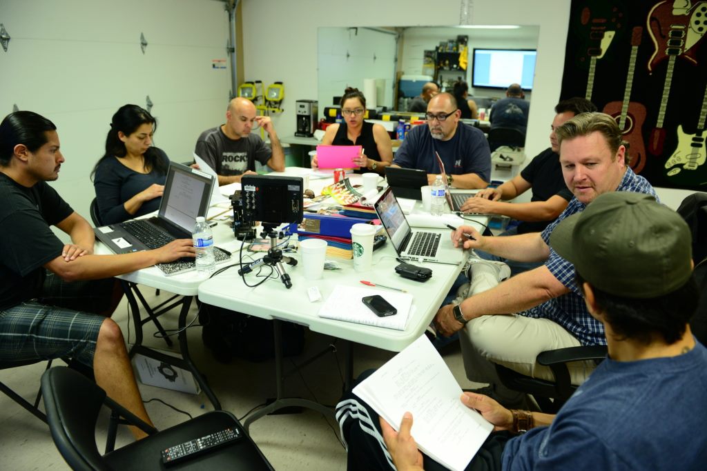 Producer Frank Aragon Director David Palomareses Writer Julien Cesario Genre Urban Drama at pre production meeting of feature film Time in Between https://www.sandrasantiago.com