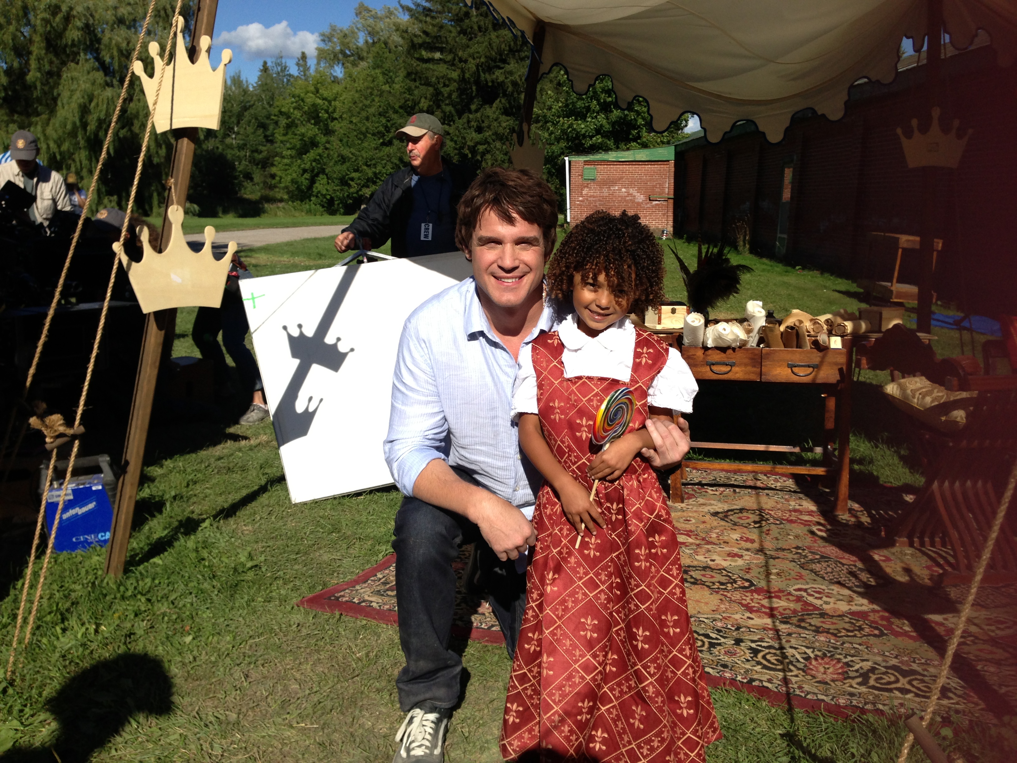 Aaliyah Cinello with actor Eddie McClintock of Warehouse 13