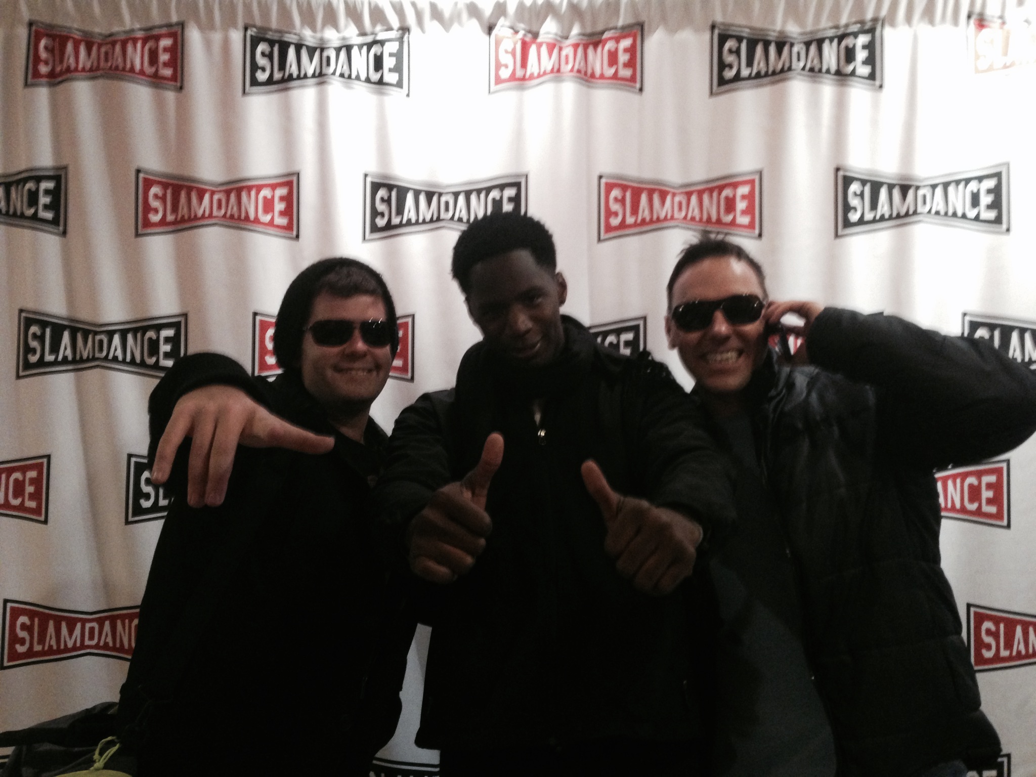 With Actor Rasheed Stephens and Publicist Josh Mitchell at Slamdance Film Festival in Utah
