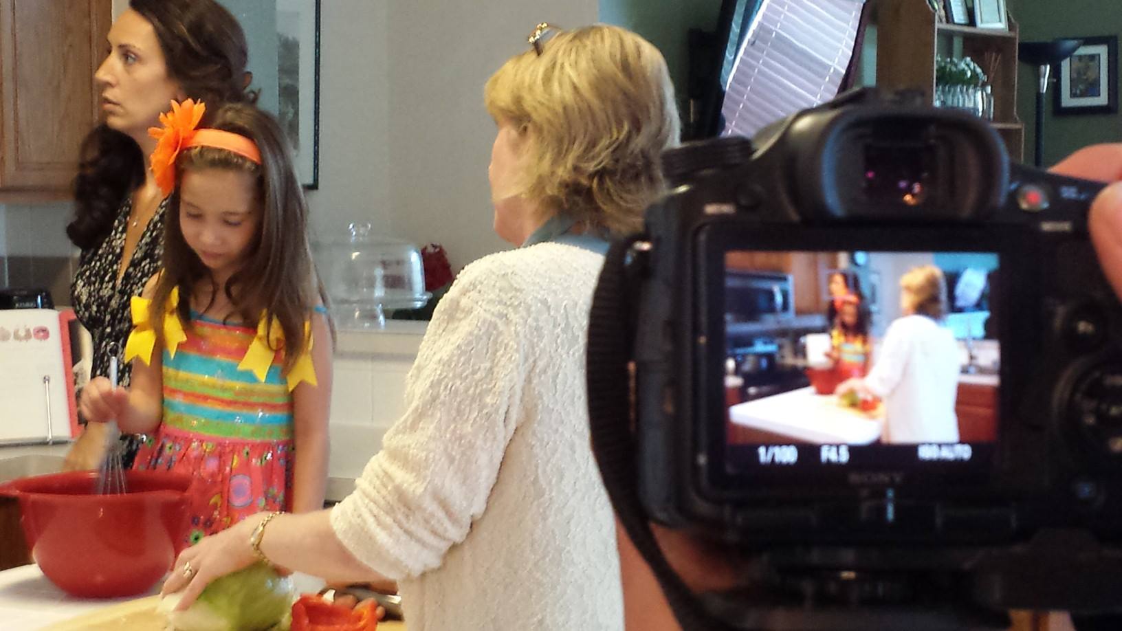 Kelsey Walton filming Stay At Home Dad's- 2013