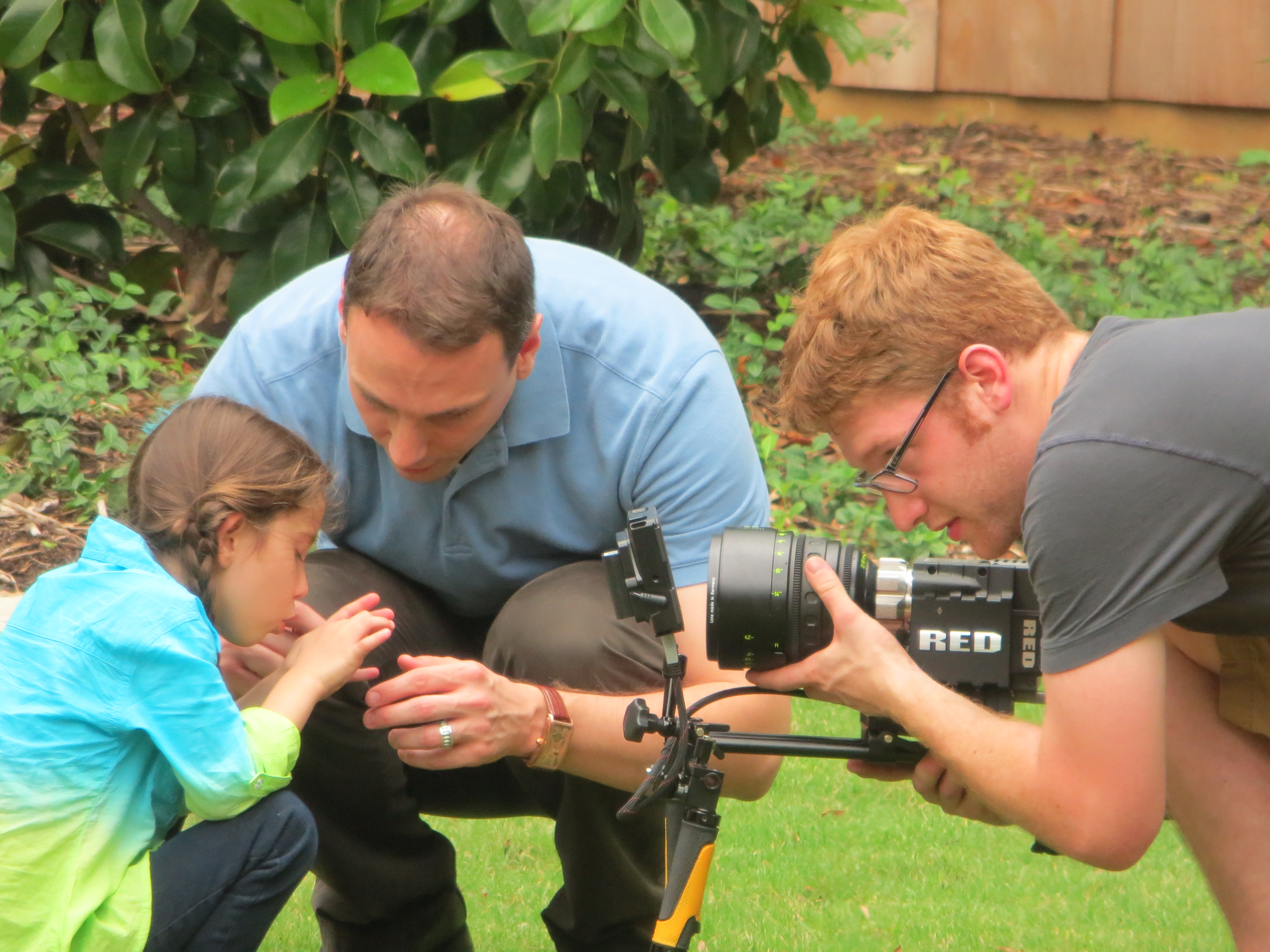 Kelsey and cast Dad filming The Traveler, a 168 film project that made it to top 22 finalist in L.A.