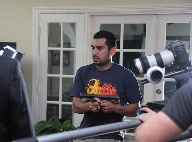 Director David Medina on the set of Loud and Clear.