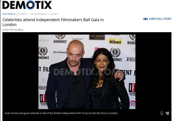 Sean Cronin with Nadia Alami at The Independent Filmmakers Ball