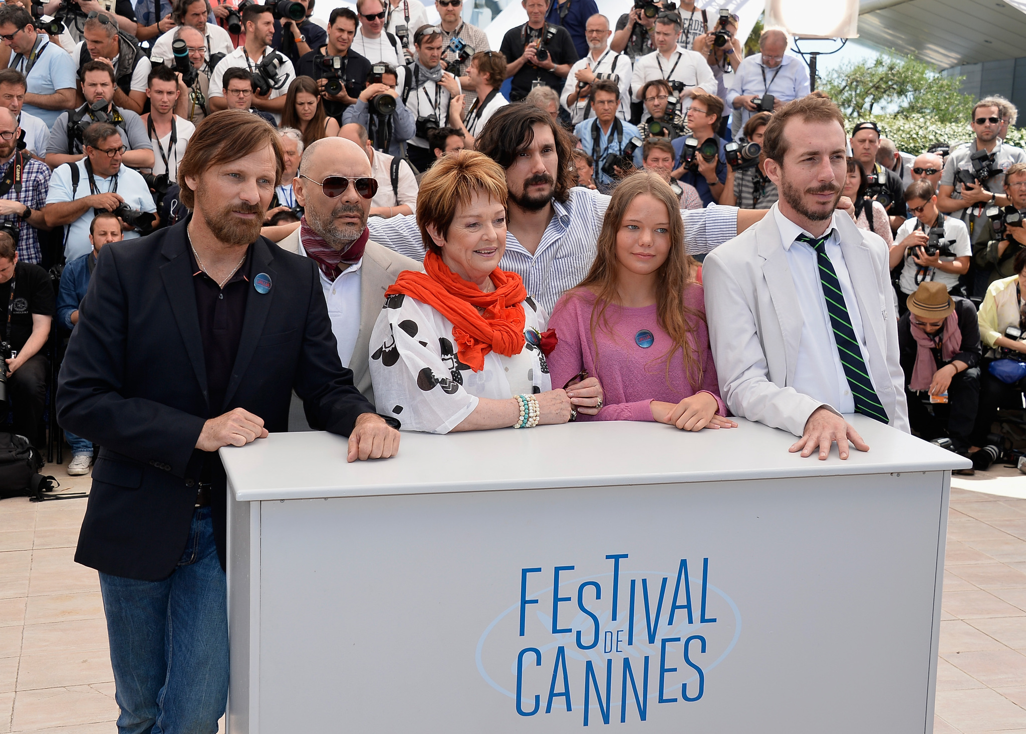 Viggo Mortensen, Ghita Nørby, Lisandro Alonso and Fabian Casas at event of Jauja (2014)