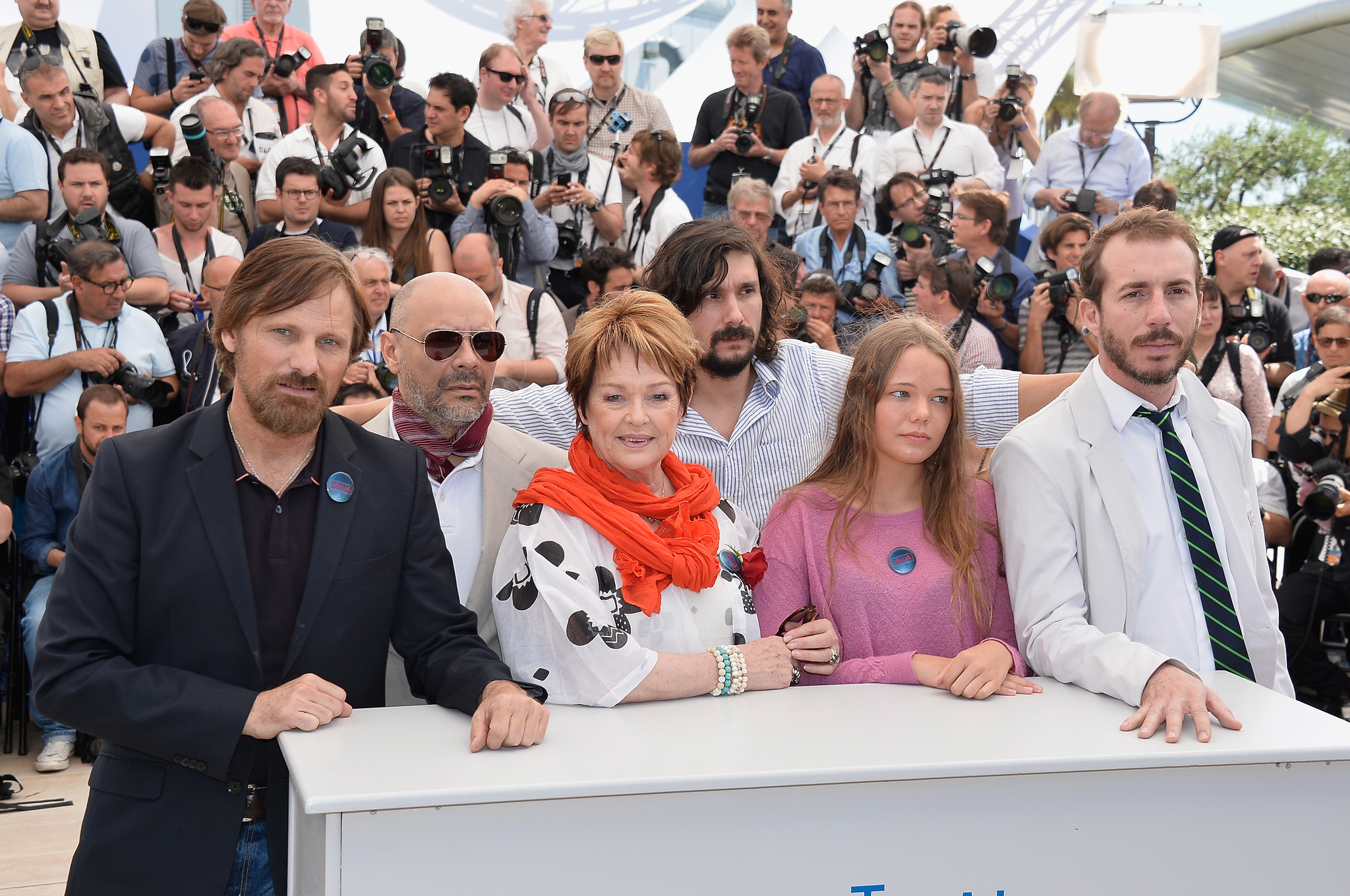 Viggo Mortensen, Ghita Nørby, Lisandro Alonso and Fabian Casas at event of Jauja (2014)