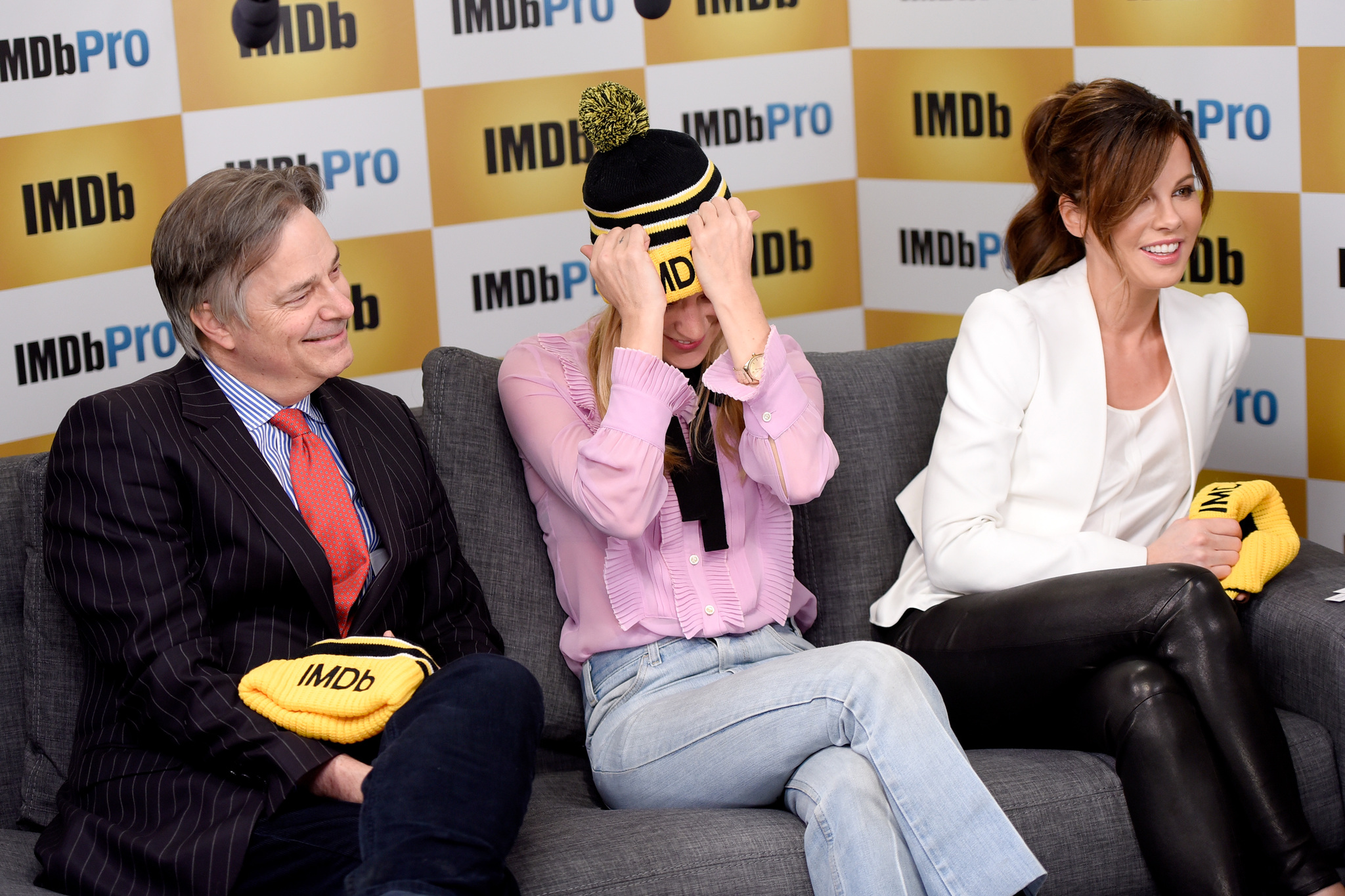 Kate Beckinsale, Chloë Sevigny and Whit Stillman at event of The IMDb Studio (2015)
