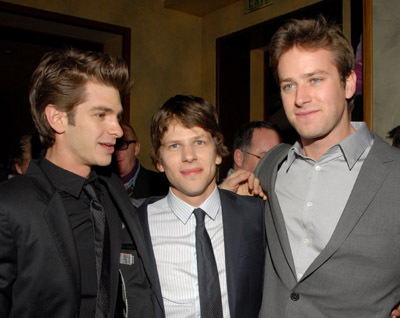 Jesse Eisenberg, Andrew Garfield and Armie Hammer at event of The Social Network (2010)
