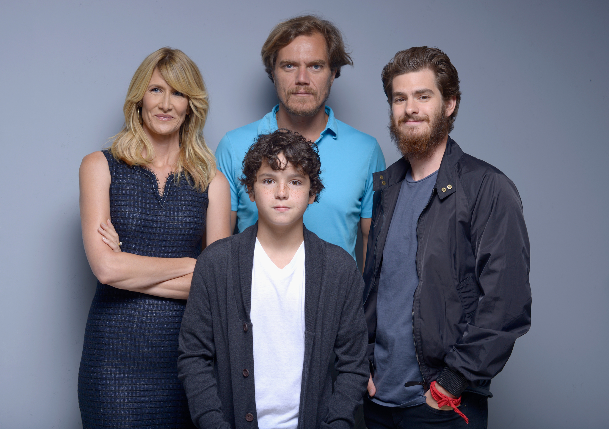 Laura Dern, Michael Shannon, Andrew Garfield and Noah Lomax at event of 99 Homes (2014)