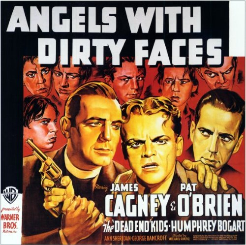 Humphrey Bogart, James Cagney, Pat O'Brien, Gabriel Dell, Leo Gorcey, Huntz Hall, Billy Halop, Bobby Jordan, Bernard Punsly and The 'Dead End' Kids in Angels with Dirty Faces (1938)