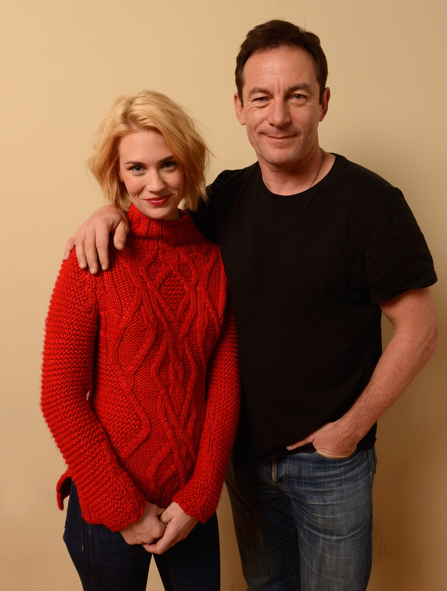 Jason Isaacs and January Jones at event of Sweetwater (2013)