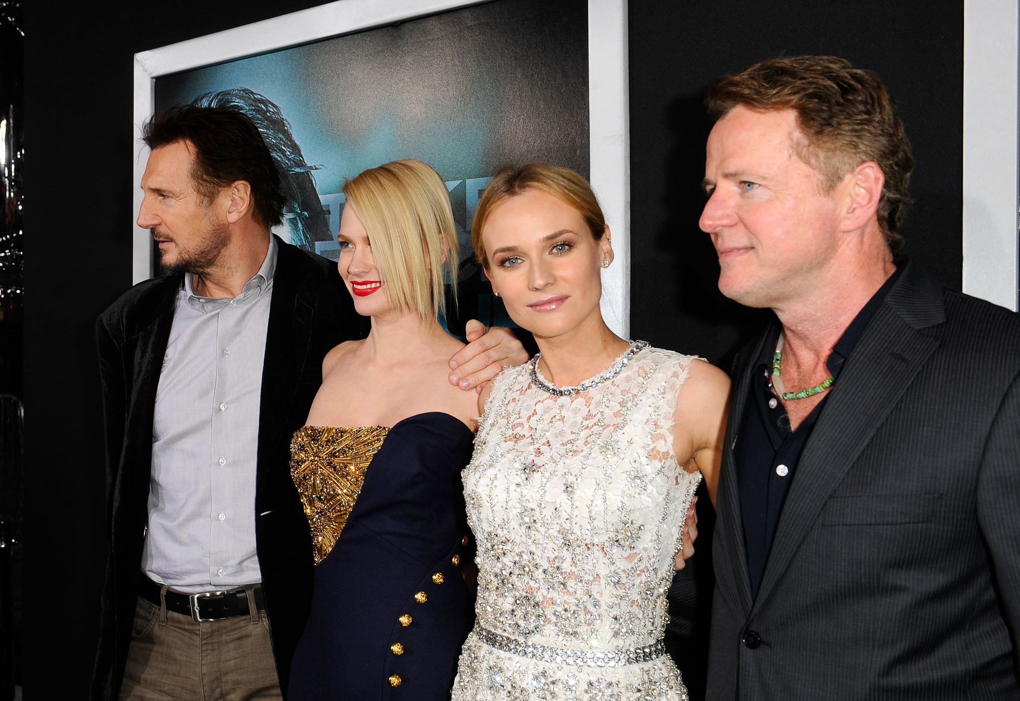 Liam Neeson, Aidan Quinn, January Jones and Diane Kruger at event of Nezinomas (2011)