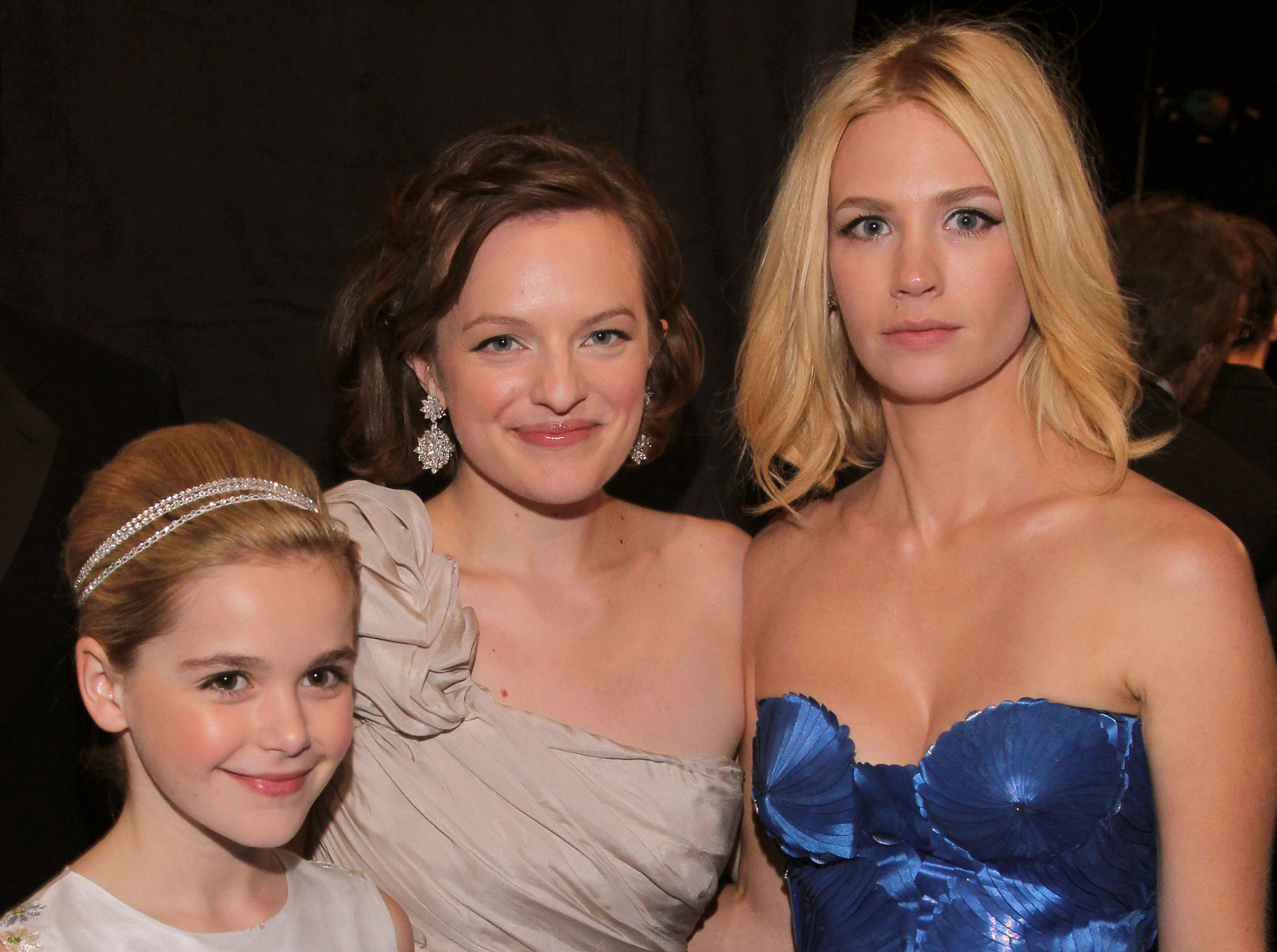 January Jones, Elisabeth Moss and Kiernan Shipka