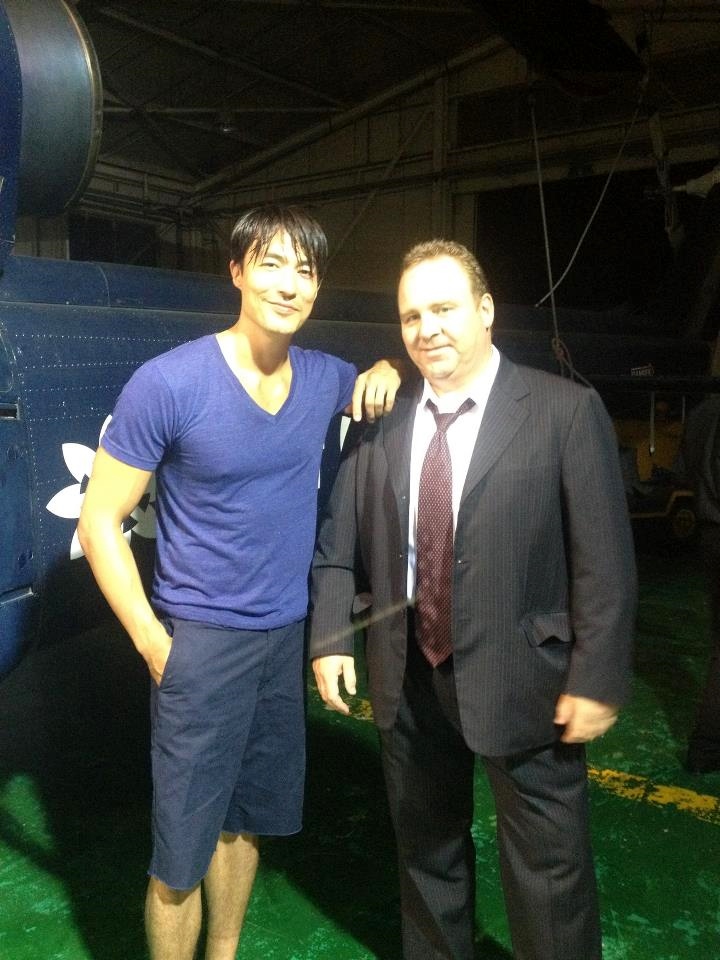 Dean Dawson and Daniel Henney after shooting a scene for The Spy: Undercover Operation.