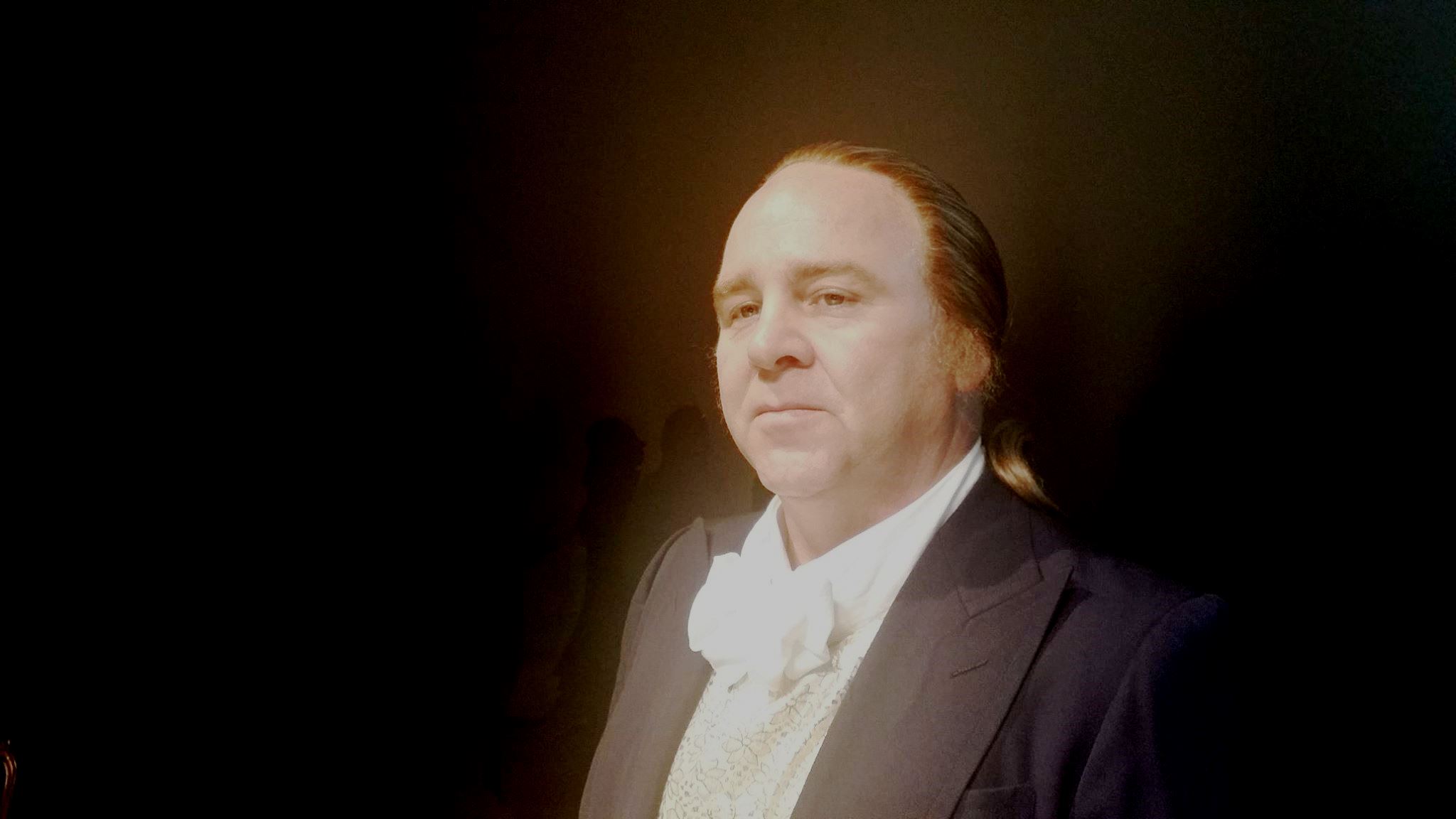 Dean Dawson is pictured here as Aaron Burr for the EBS television drama, Secret of Supremacy.