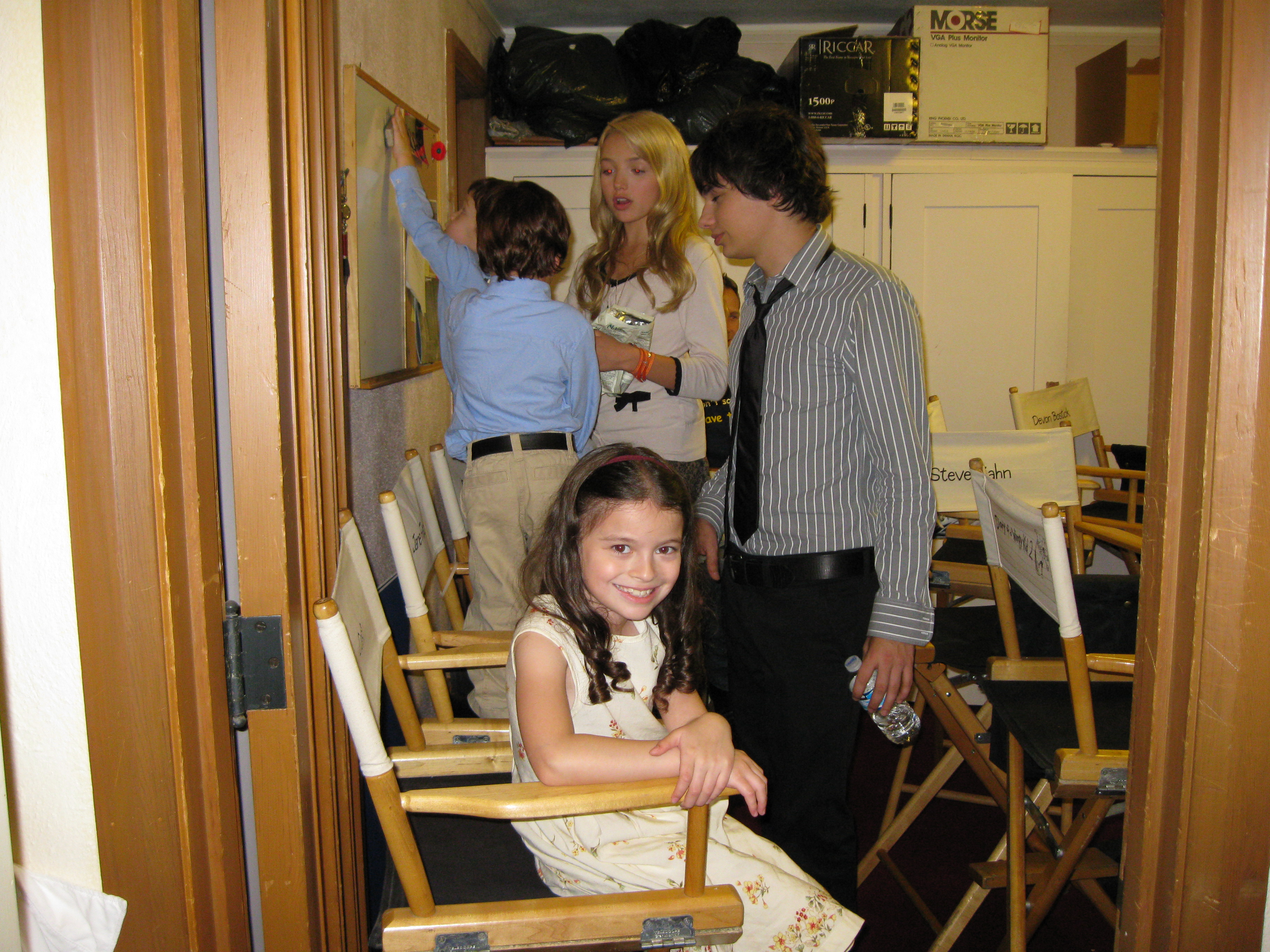 Dalila Bela & Cast Playing in the Green Room on the set of 