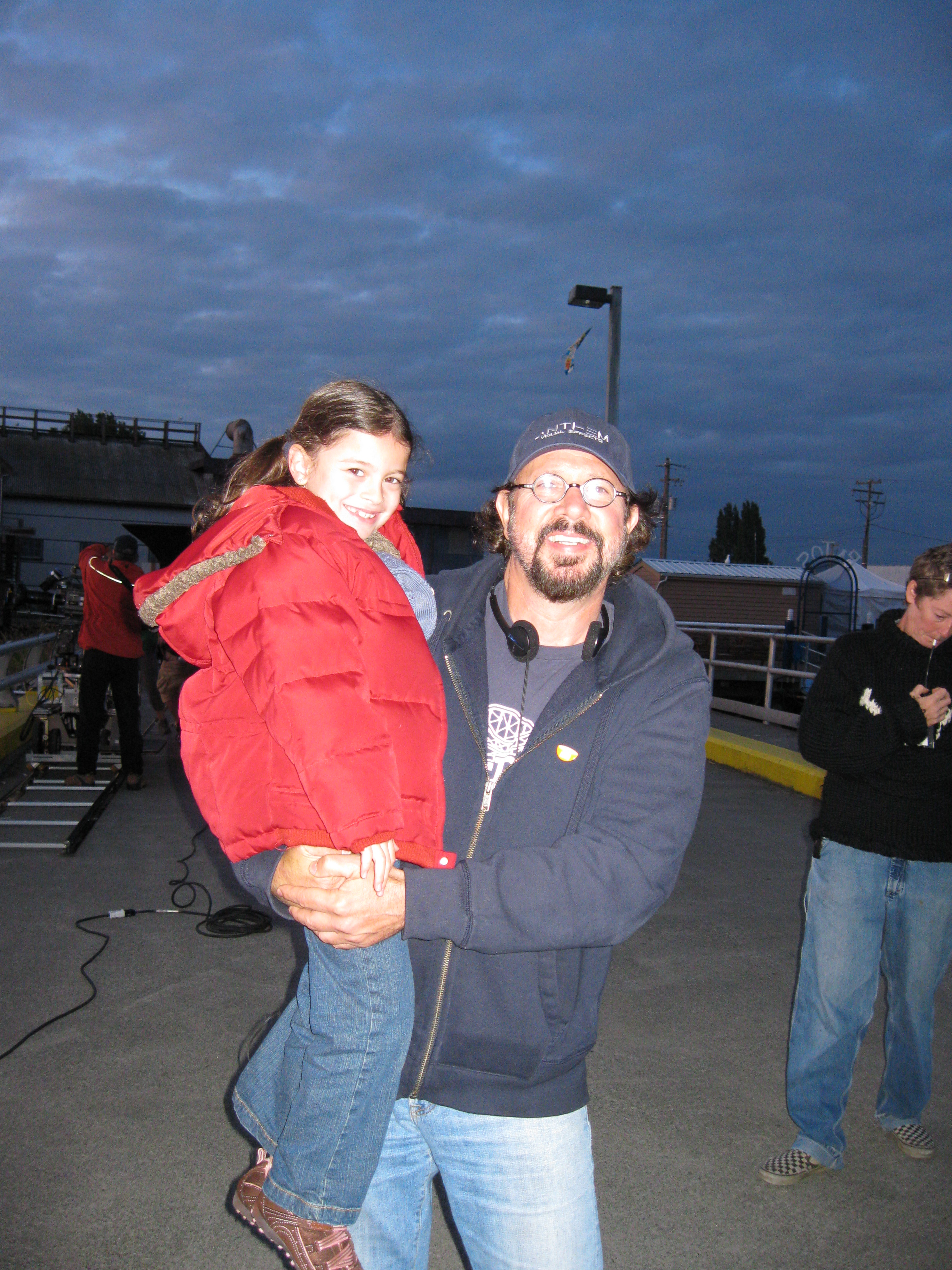 Dalila Bela & Dir. Robert Lieberman on the set of The Stranger