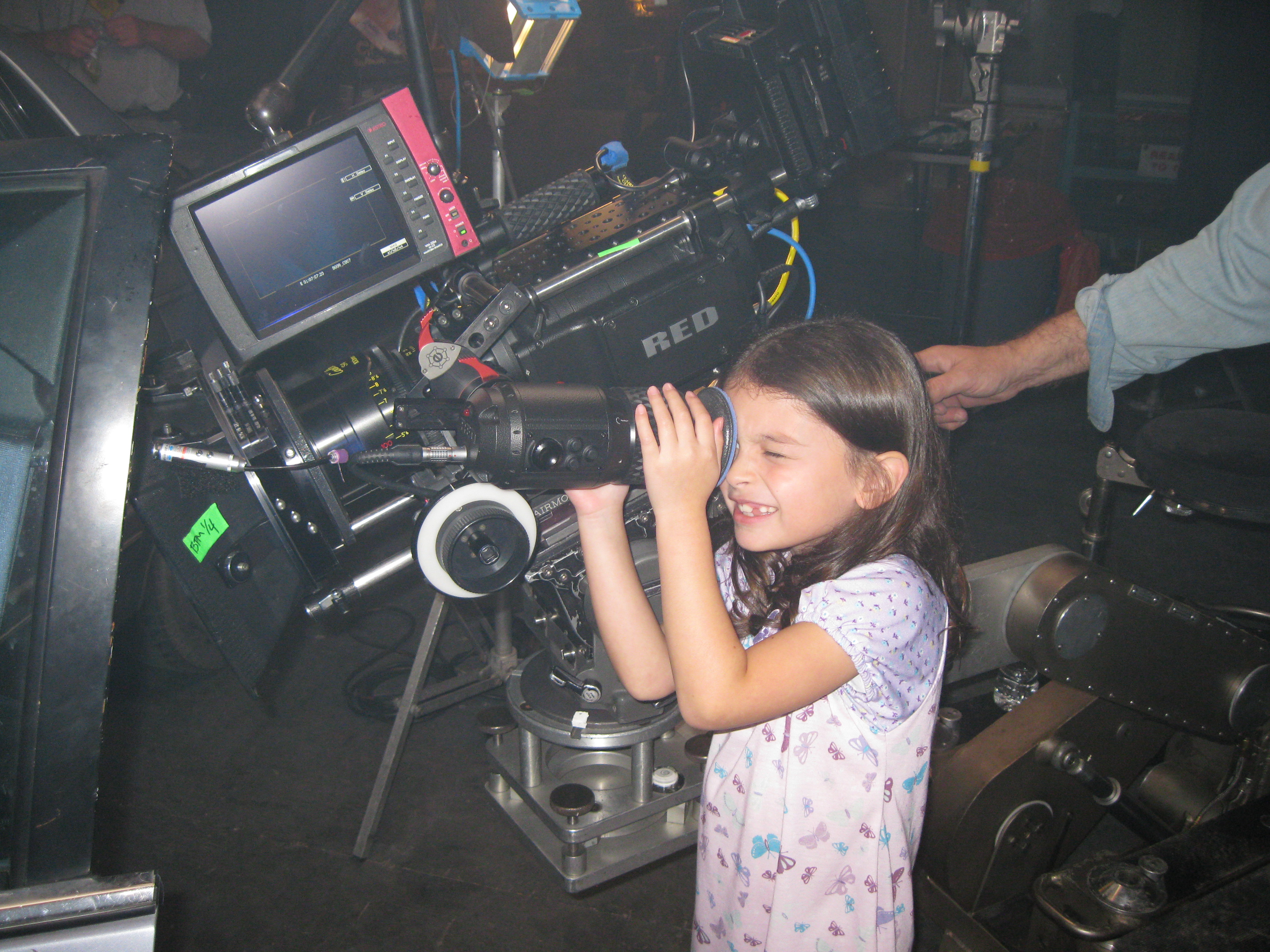 Dalila Bela Using the Camera on the Set of Supernatural