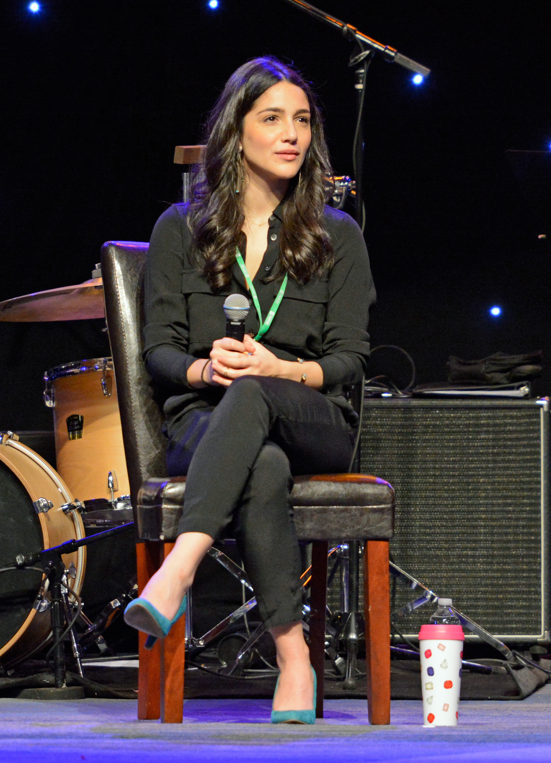 Samantha Massell speaks at BroadwayCON on a panel about Fiddler on the Roof