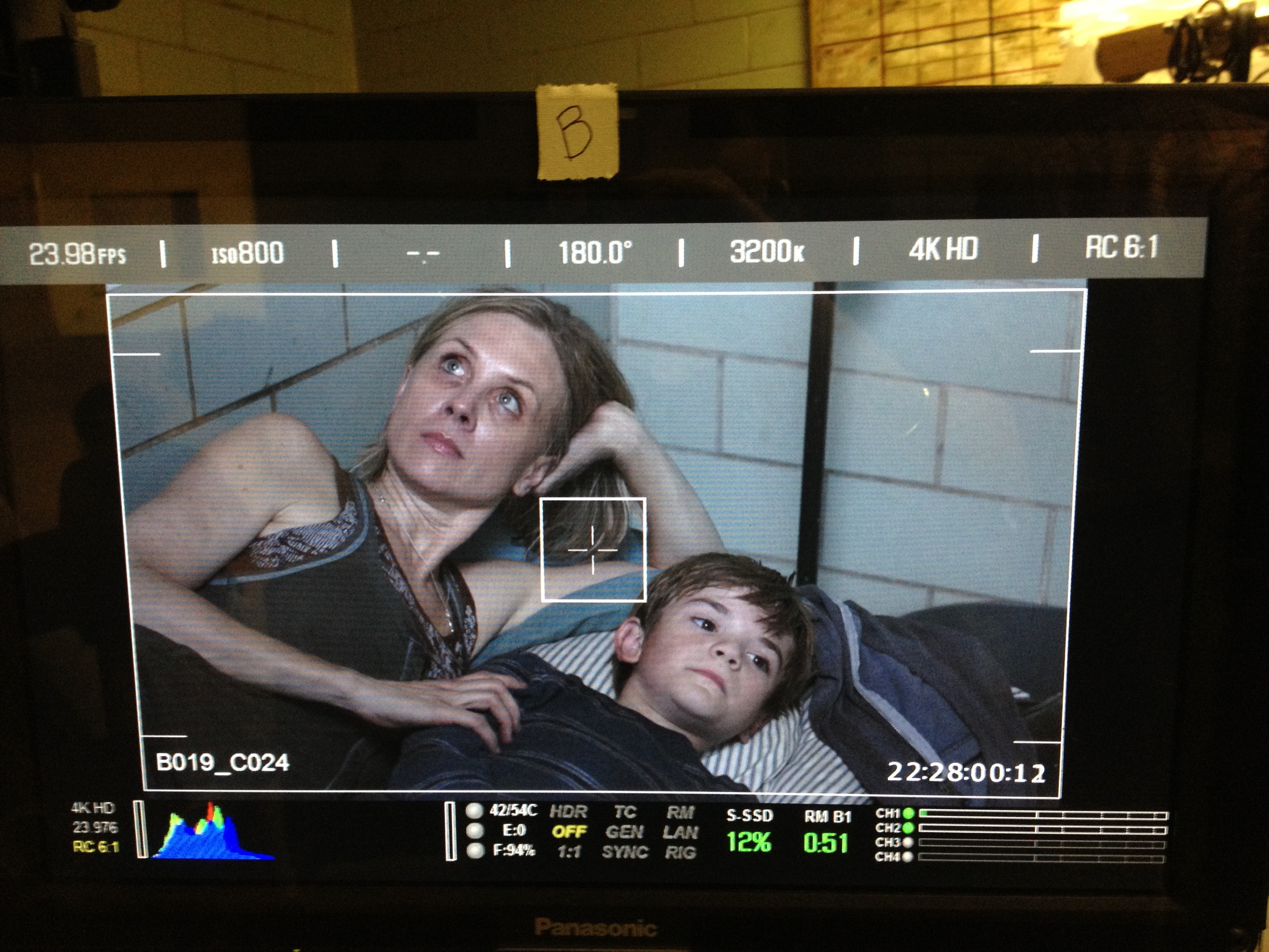 Sawyer with Susanna Gibb in a scene from the post-apocalyptic action feature Daylight's End.