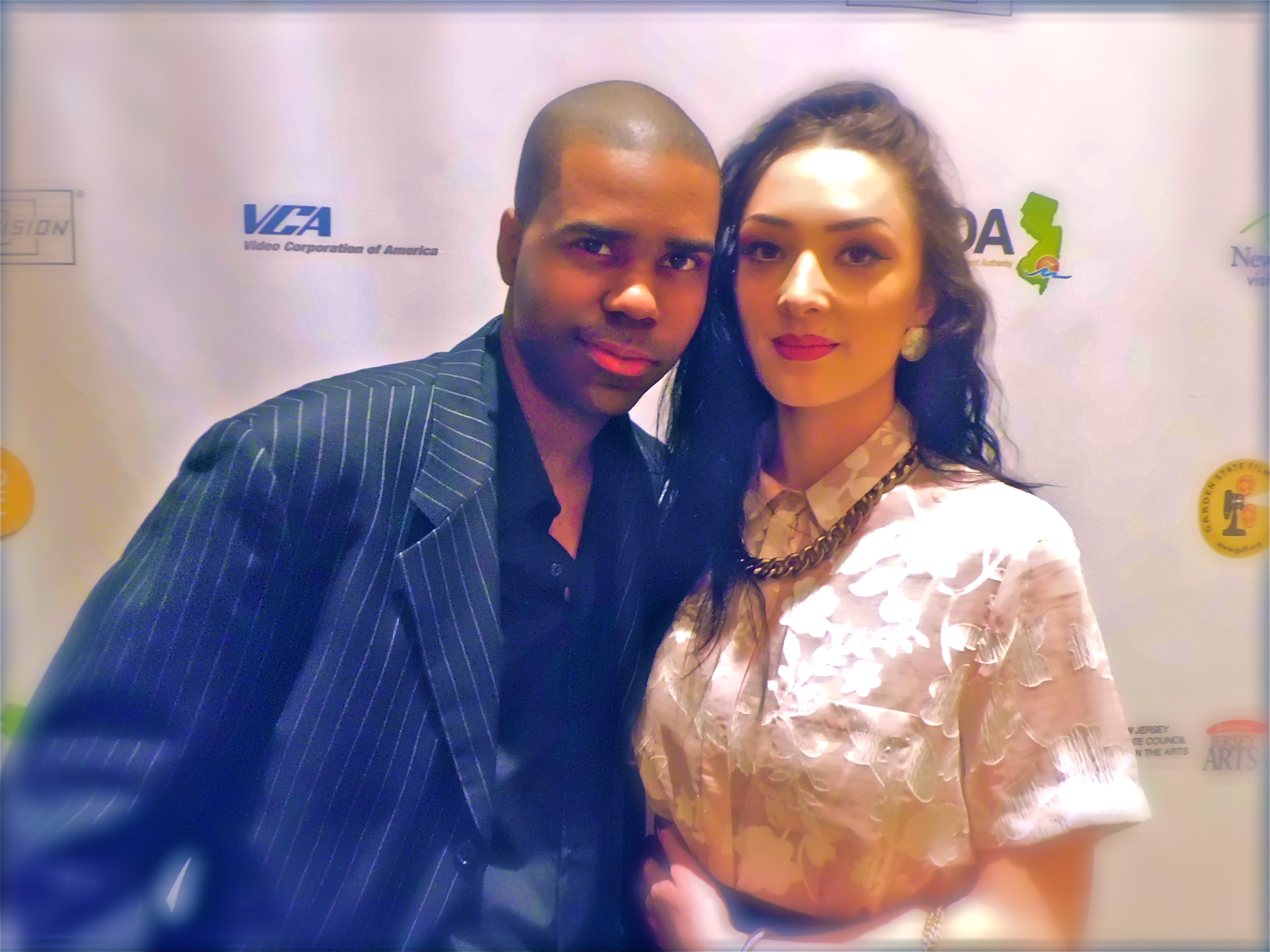 Director Michael Ray and French actress/model Barbara Beddouk at 2014 Garden State Film Festival