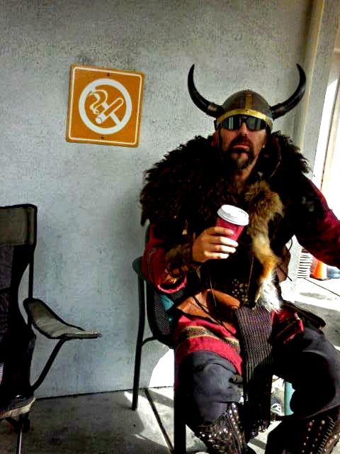 Viking caught on coffee