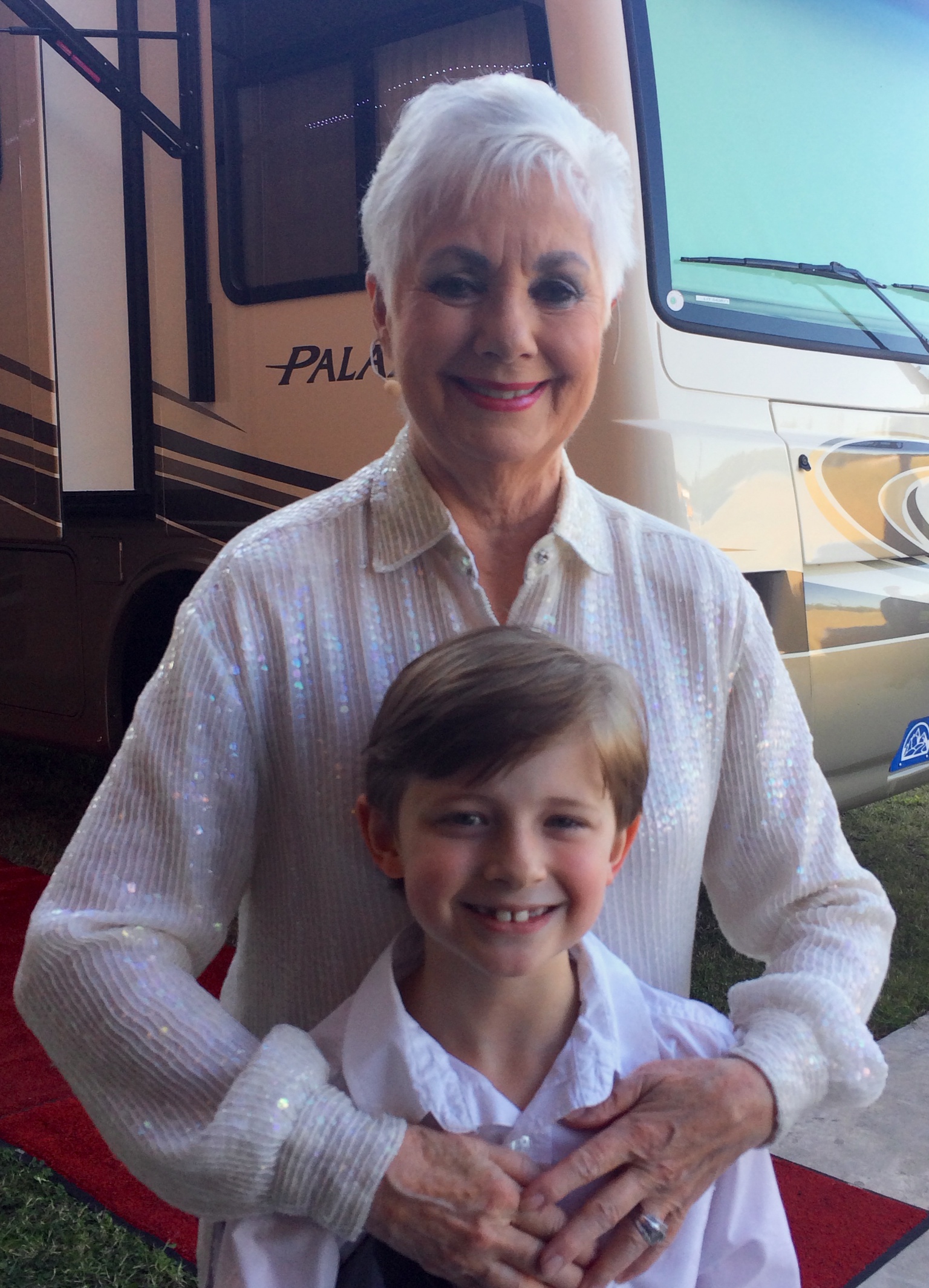 Corbin with Shirley Jones after their final performance of 