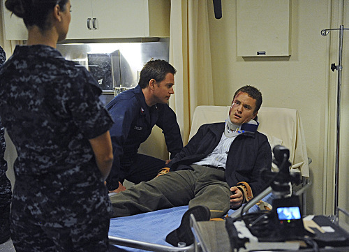 Still of Michael Weatherly, Cote de Pablo and James Harvey Ward in NCIS: Naval Criminal Investigative Service (2003)