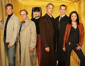 Mark Harmon, Pauley Perrette, David McCallum, Sean Murray and Michael Weatherly in NCIS: Naval Criminal Investigative Service (2003)