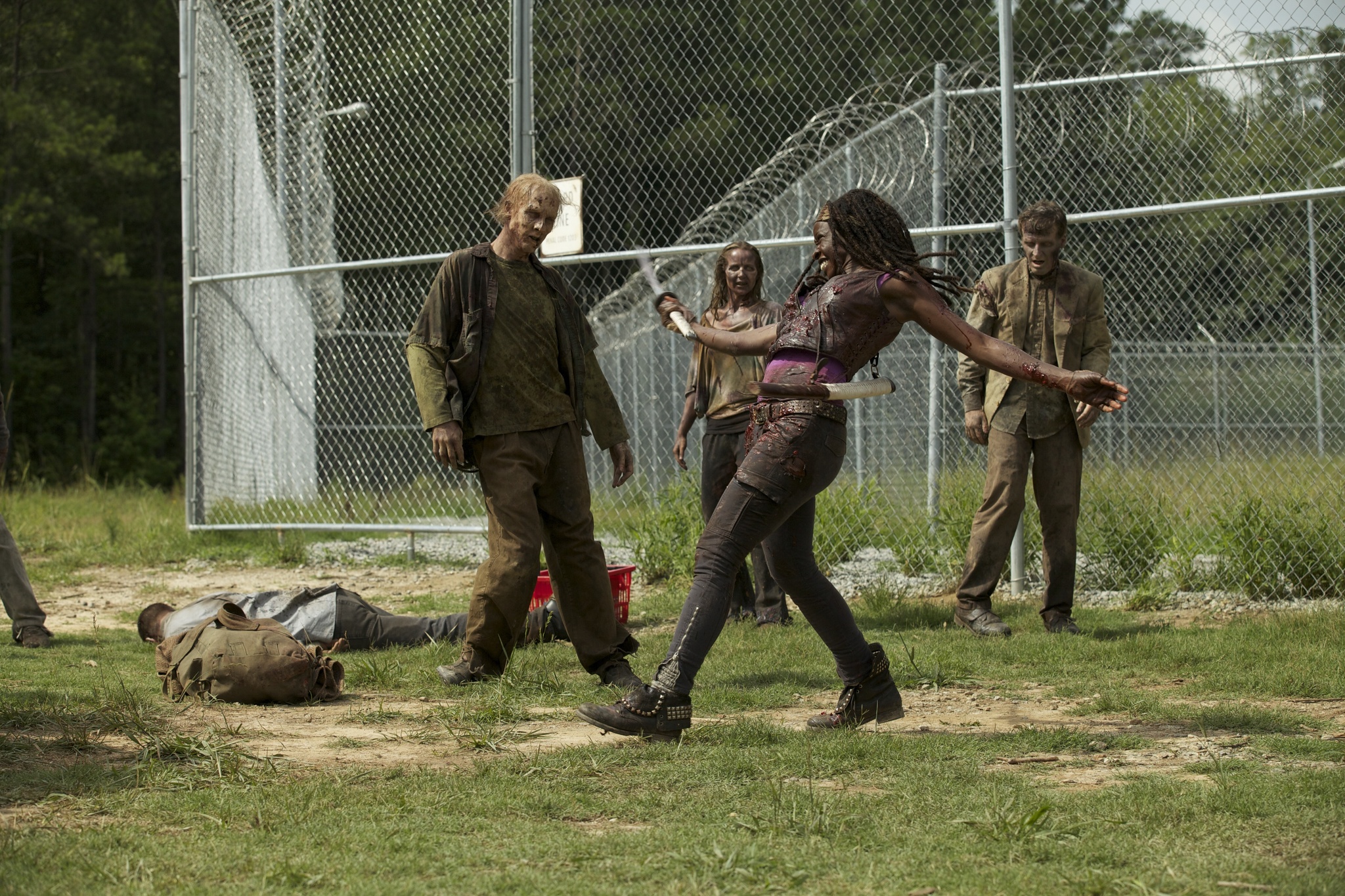 Still of Danai Gurira and Blake Tyers in Vaikstantys numireliai: When the Dead Come Knocking (2012)