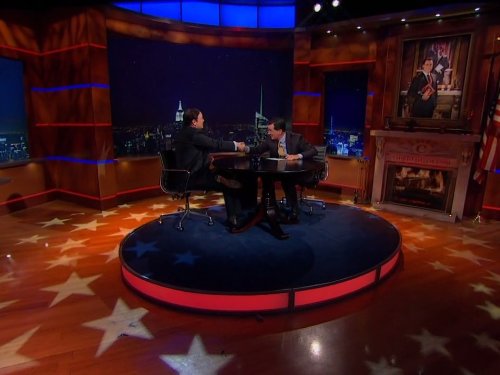 Still of Stephen Colbert and Andrew Solomon in The Colbert Report (2005)