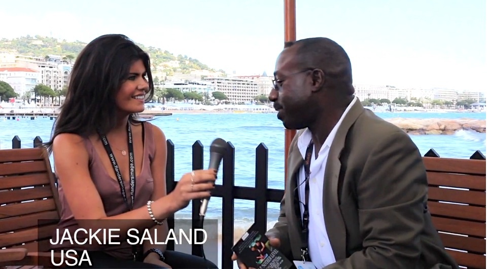 Interviewing director Bruce Gordon at the Cannes Film Festival 2013